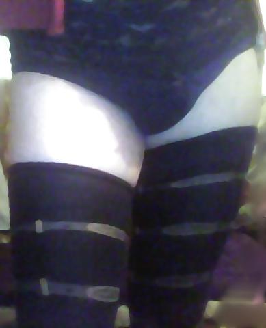 6P Transvestite in black lingerie 