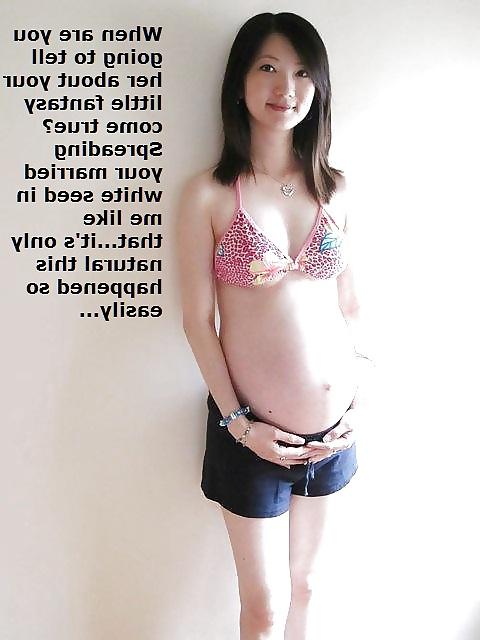 11P Pregnant Asian Captions