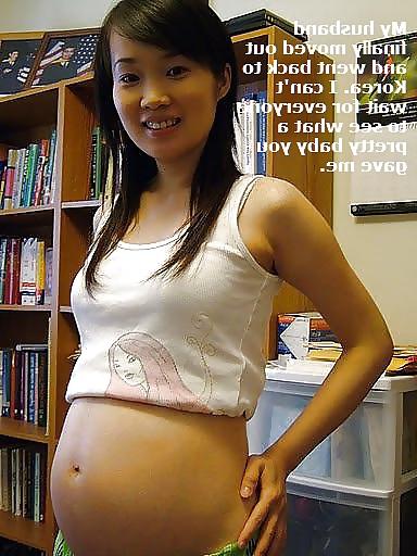 11P Pregnant Asian Captions