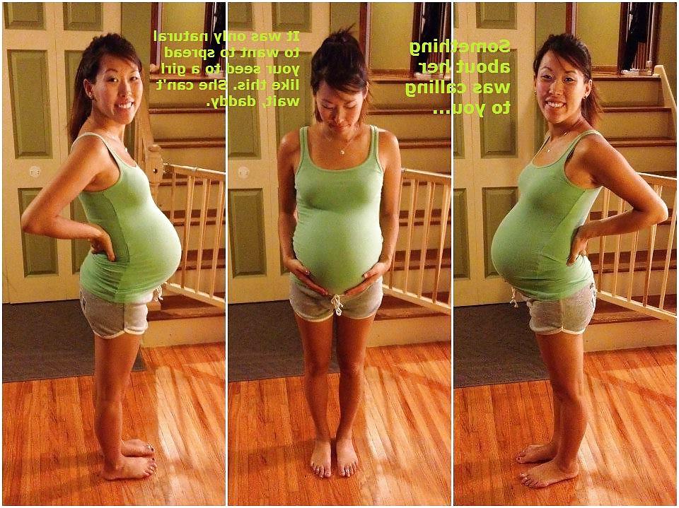 11P Pregnant Asian Captions
