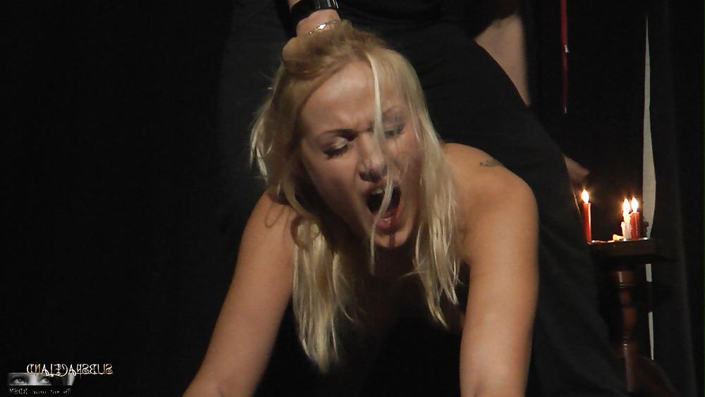 16P Cherry Kiss has her Hair pulled is flogged and pinched 