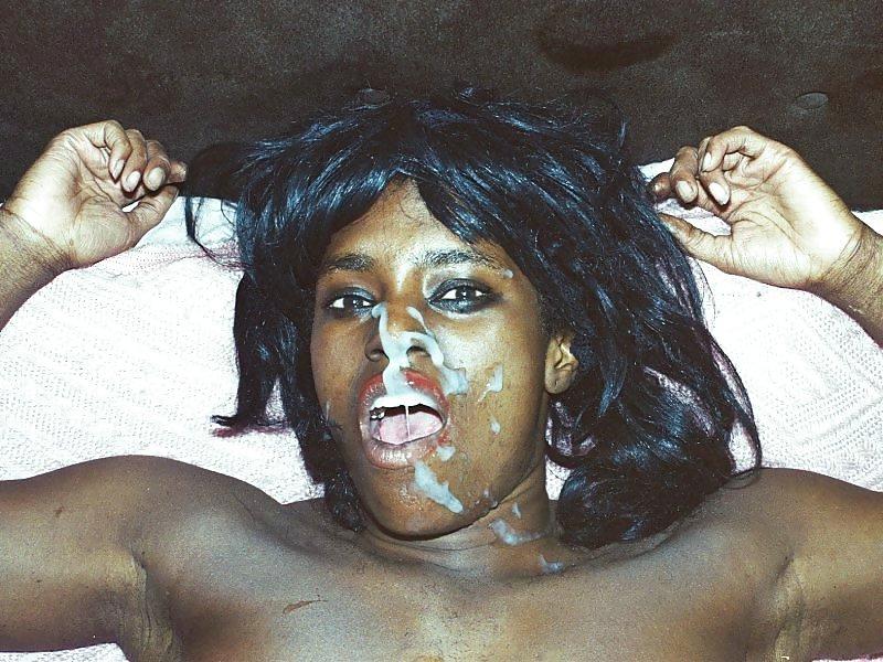 7P Dark girl getting her face creamed