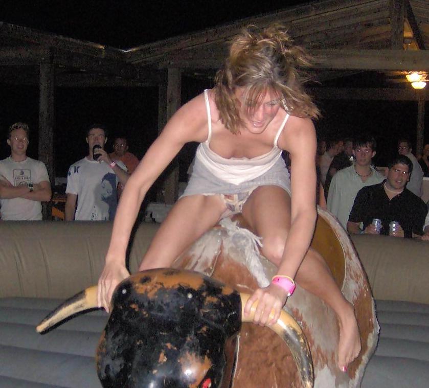 25P Girls Riding The Mechanical Bull 2
