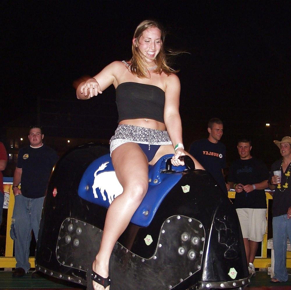25P Girls Riding The Mechanical Bull 2
