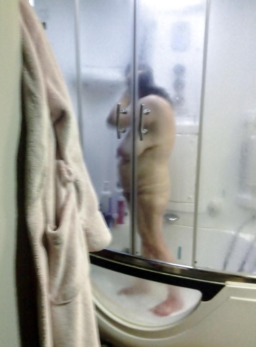 19P Pics of my sexy beautiful wife in hot tub and shower