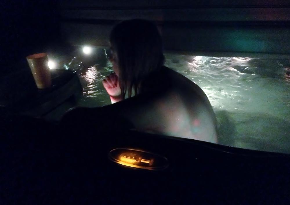 19P Pics of my sexy beautiful wife in hot tub and shower