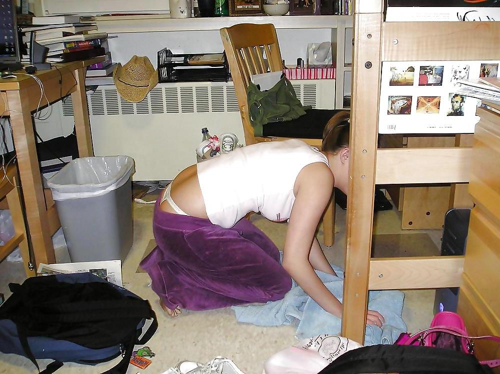 15P Amateur thong peeks, slips and ass. 