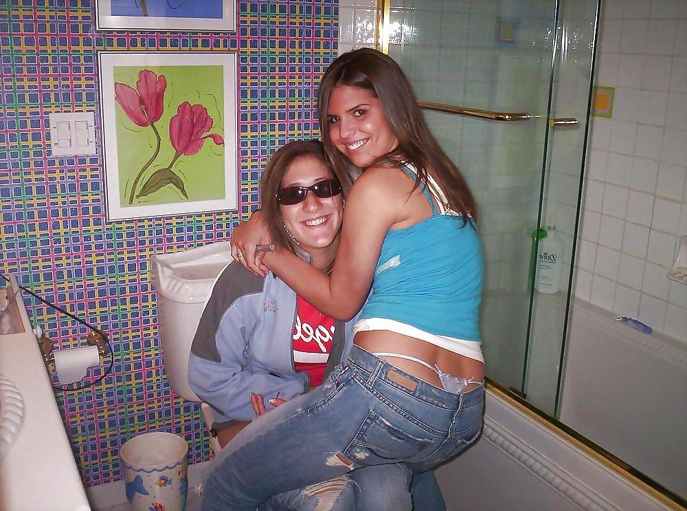 15P Amateur thong peeks, slips and ass. 