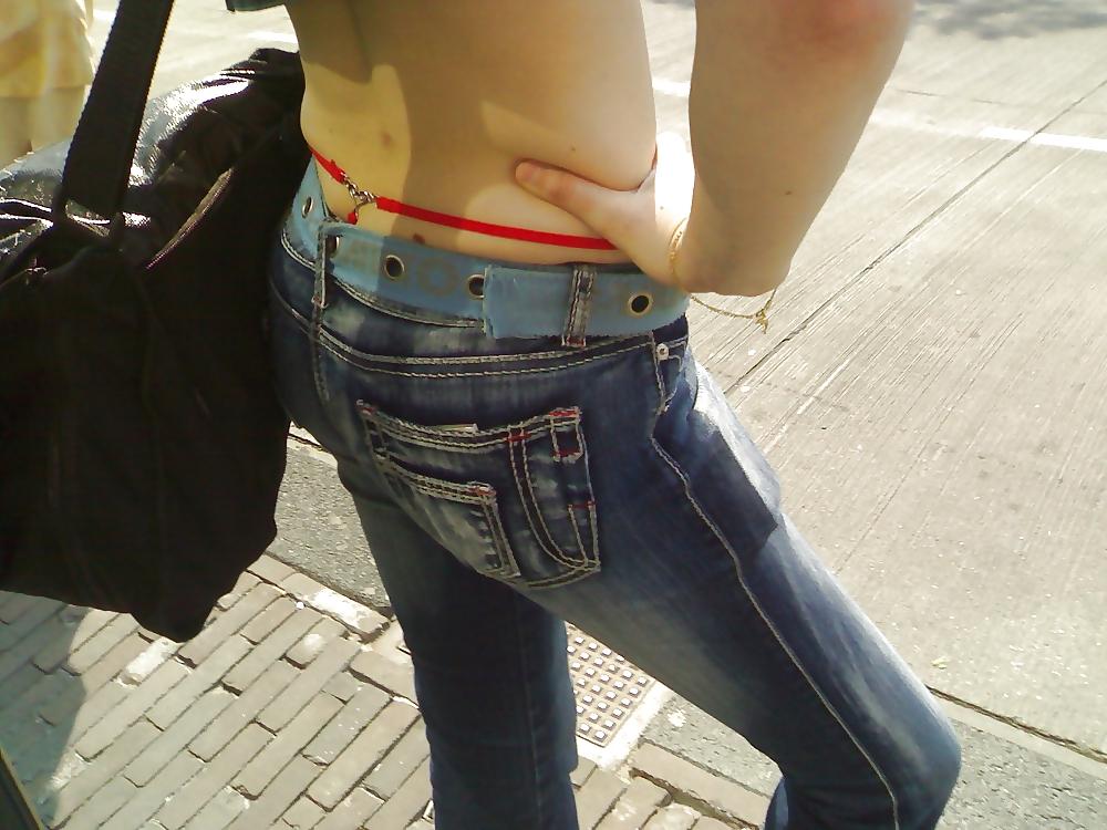 15P Amateur thong peeks, slips and ass. 