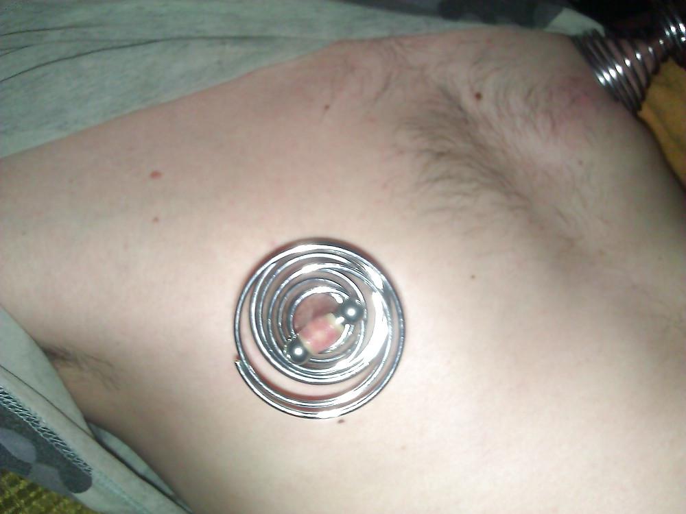 10P Pierced Nipple stretching