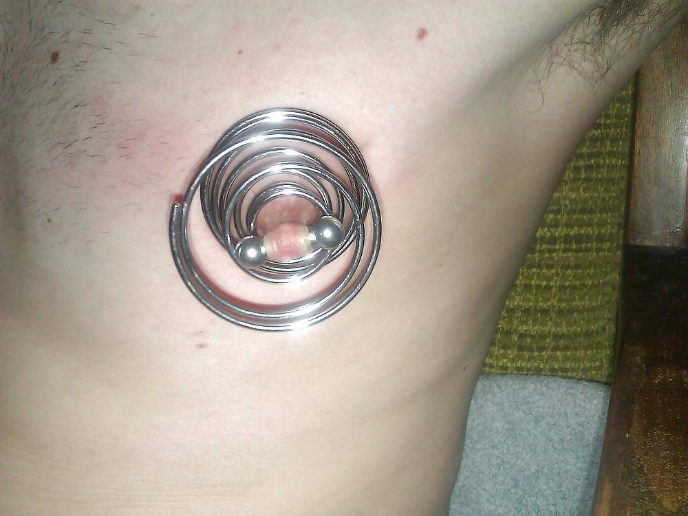10P Pierced Nipple stretching