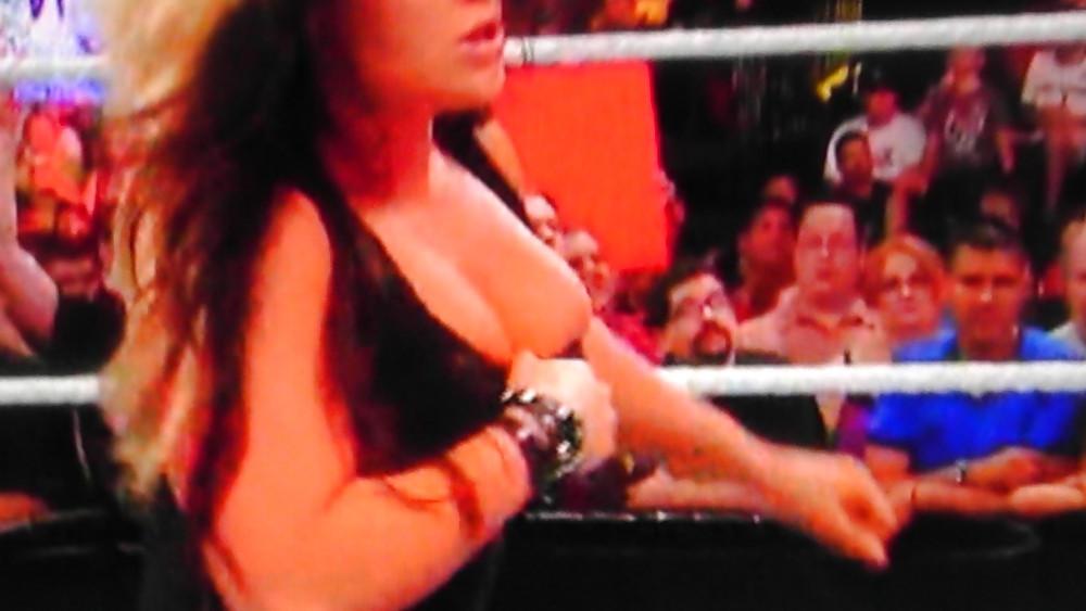 4P WWE Diva Katelyn nip slip from RAW 