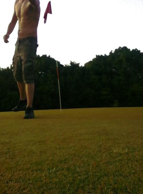 15P Pictures of me playing around on a golf court