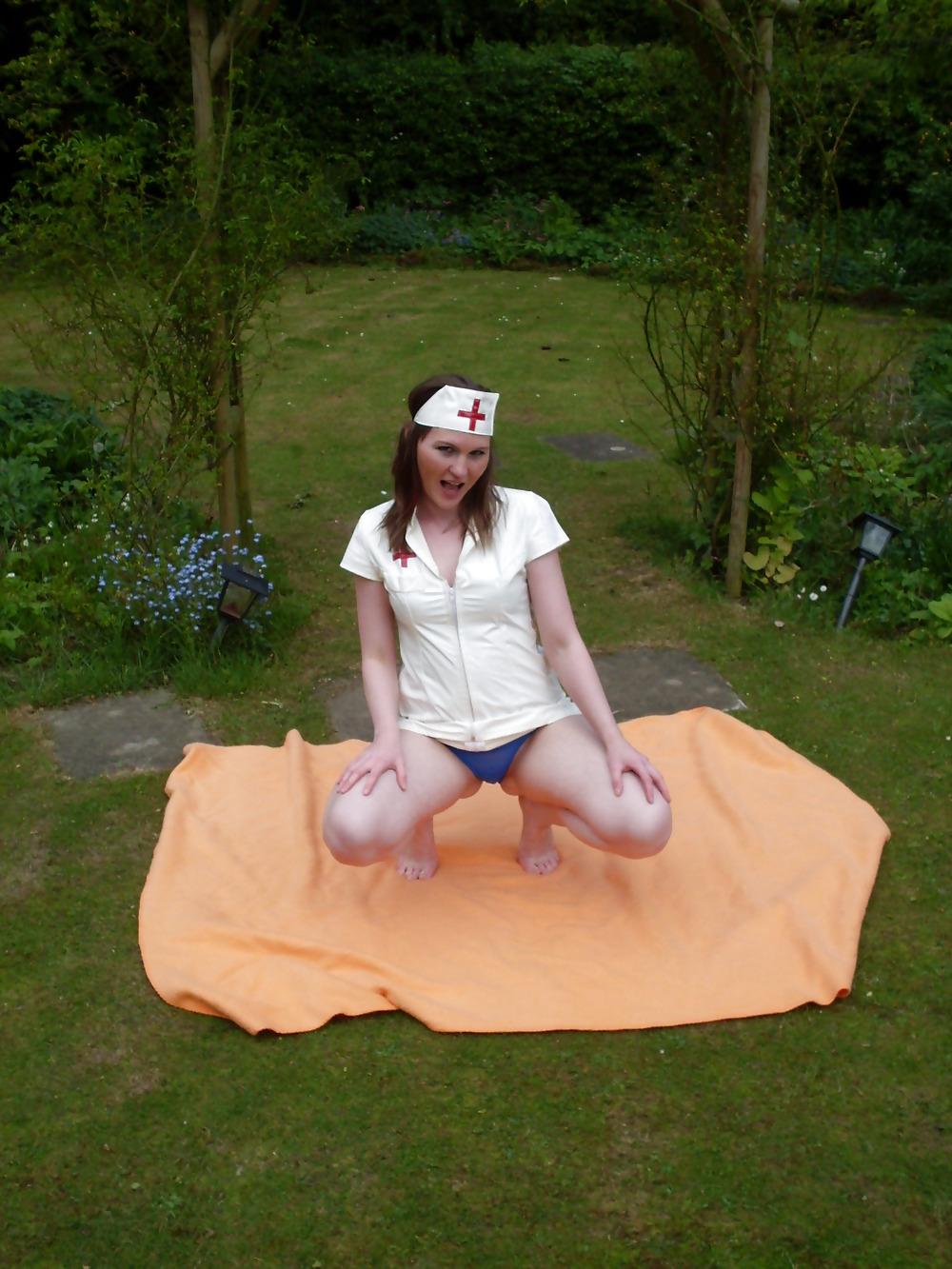 25P Naughty Nurse & Outside pics Alison