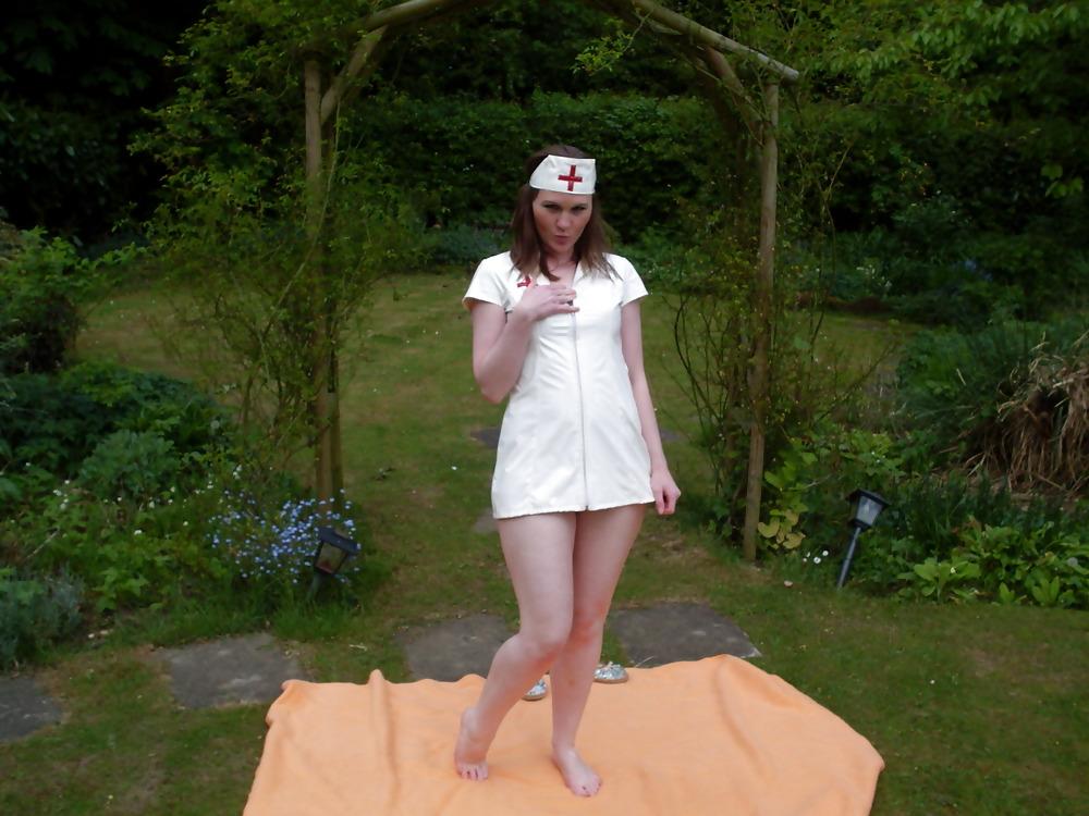 25P Naughty Nurse & Outside pics Alison