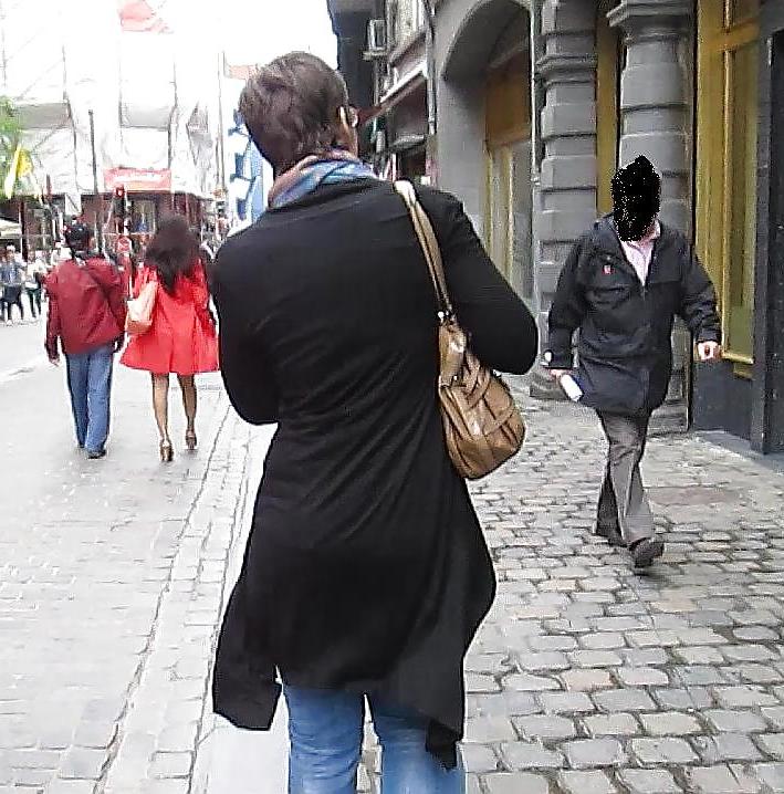 22P Nerdy Chick Rear View