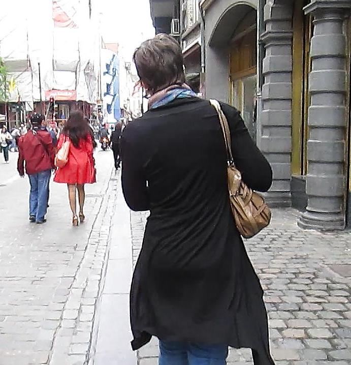 22P Nerdy Chick Rear View