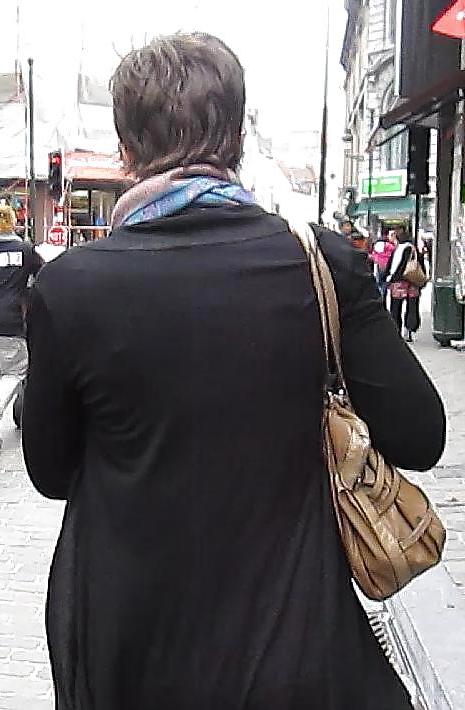 22P Nerdy Chick Rear View