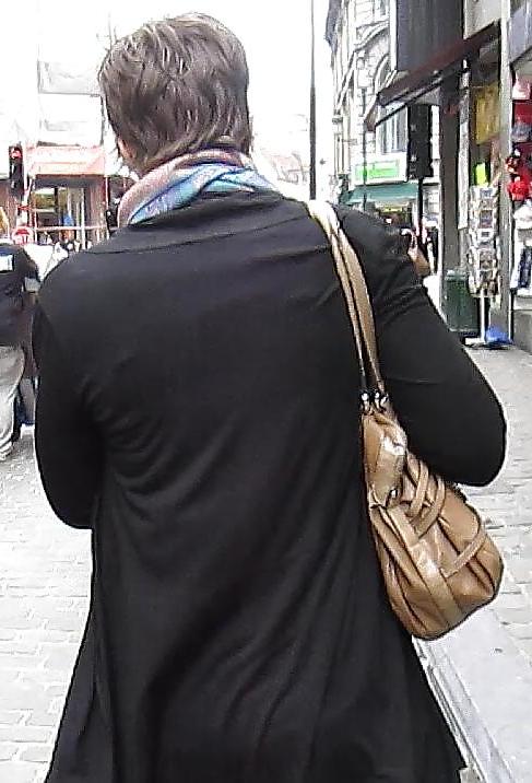 22P Nerdy Chick Rear View