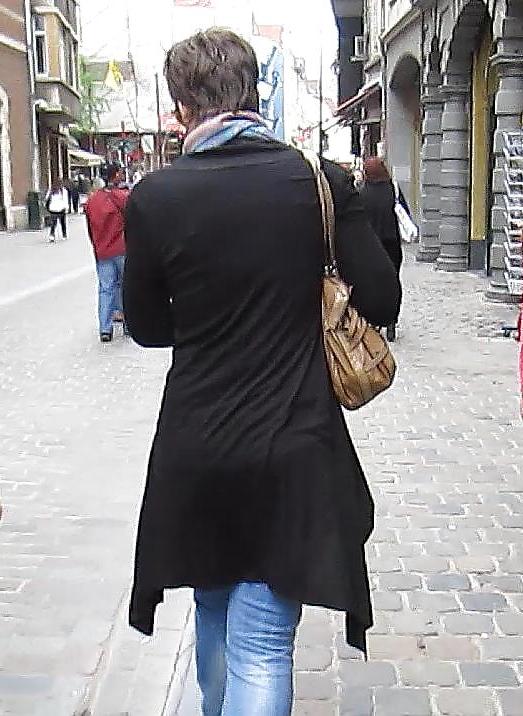 22P Nerdy Chick Rear View