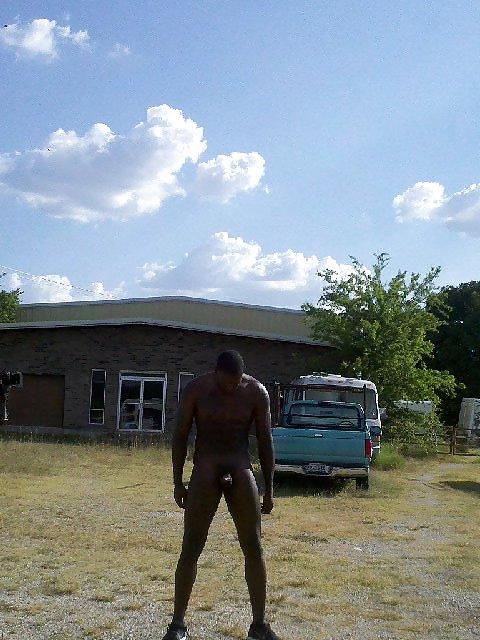 10P Black Man Naked Outdoors 7