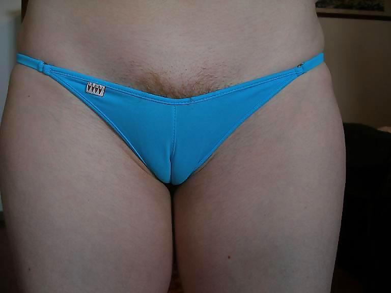 18P Pubic hair showing in panties or bikini II