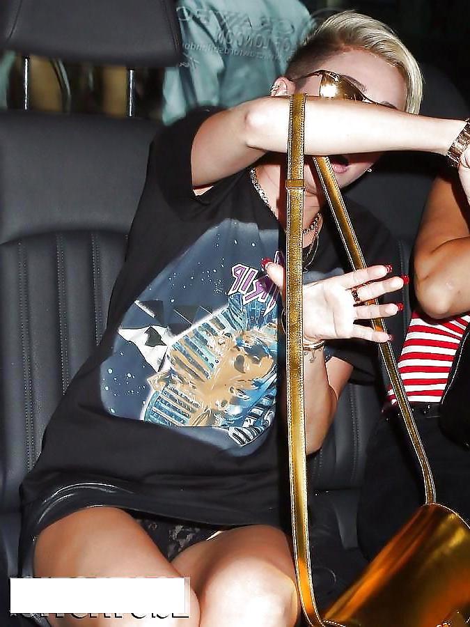 21P Miley Cyrus Sexy slip upskirt shopping in London July 2013