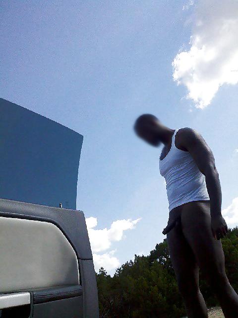 25P Black Man Naked Outdoors 6