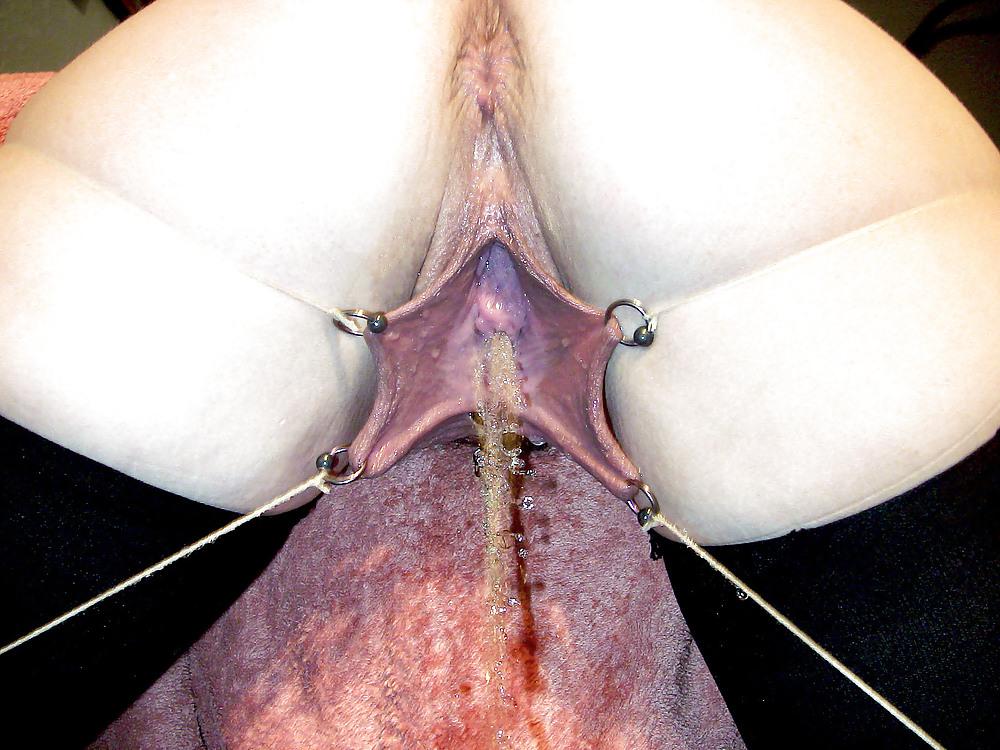 19P Tim45 Sub's spread pussy suffers post orgasmic squirting