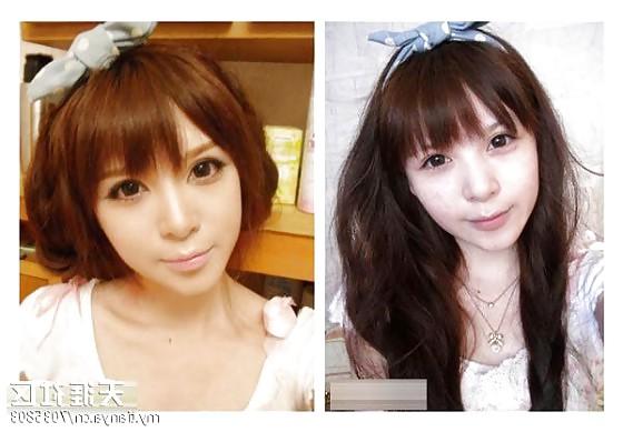 19P Asian girls before & after makeup