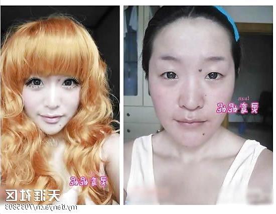 19P Asian girls before & after makeup
