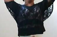 7P My Black Lace Top