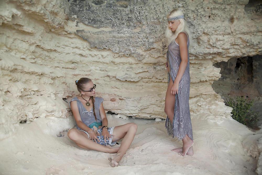 25P Two gorgeous girls in nature