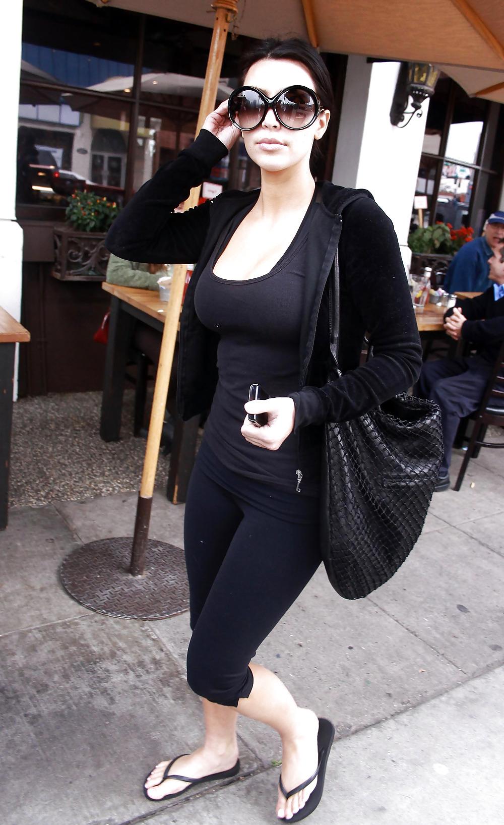 19P Kim Kardashian Cleavage Candids in West Hollywood3