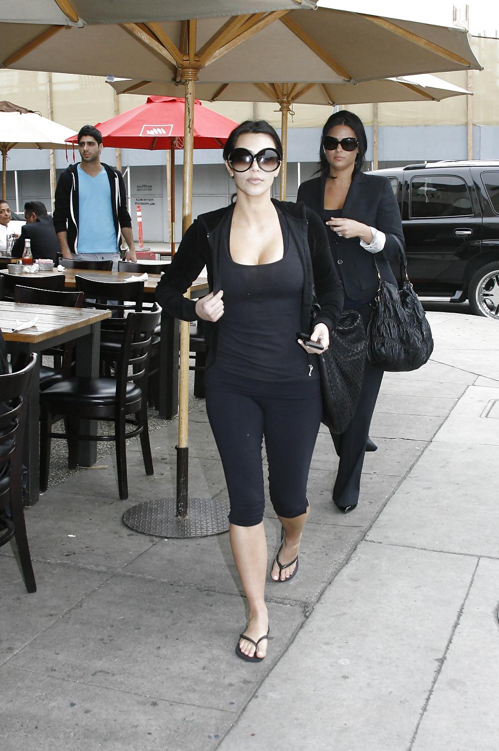 19P Kim Kardashian Cleavage Candids in West Hollywood3