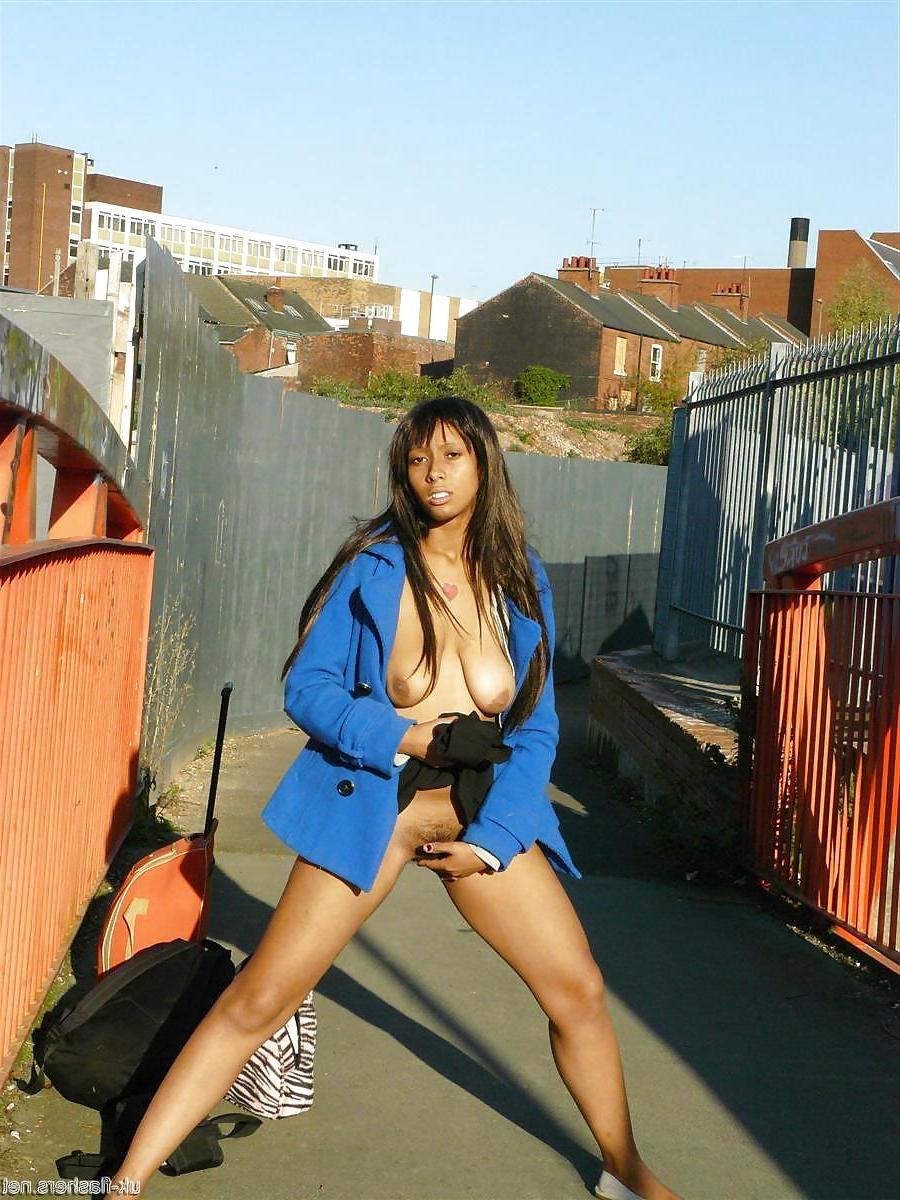 9P Black teen Candys public nudity and flashing ebony babes