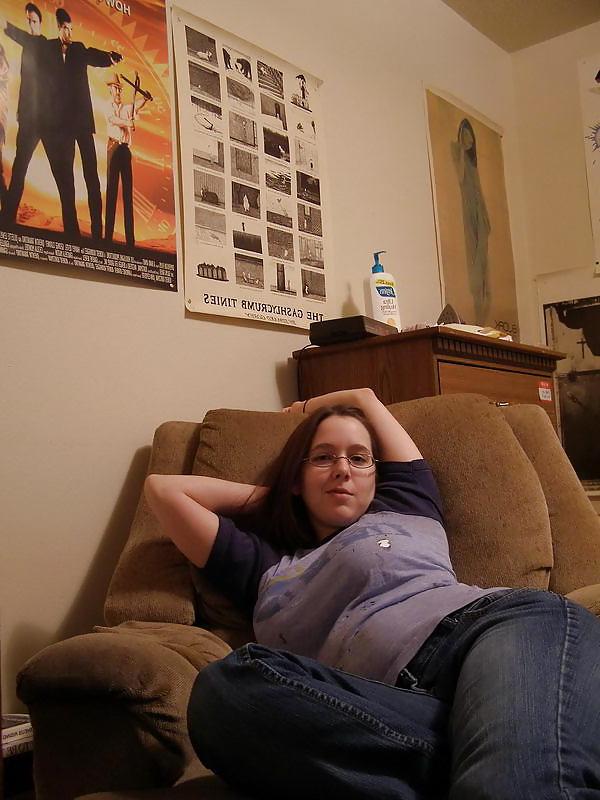 25P Gorgeous huge natural brunette self-shot