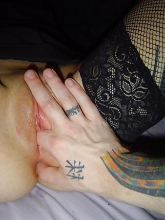 15P Stockings & Dildo (Gothic Girl)