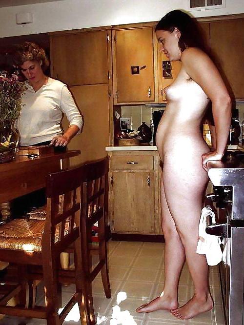 25P Naked in the kitchen