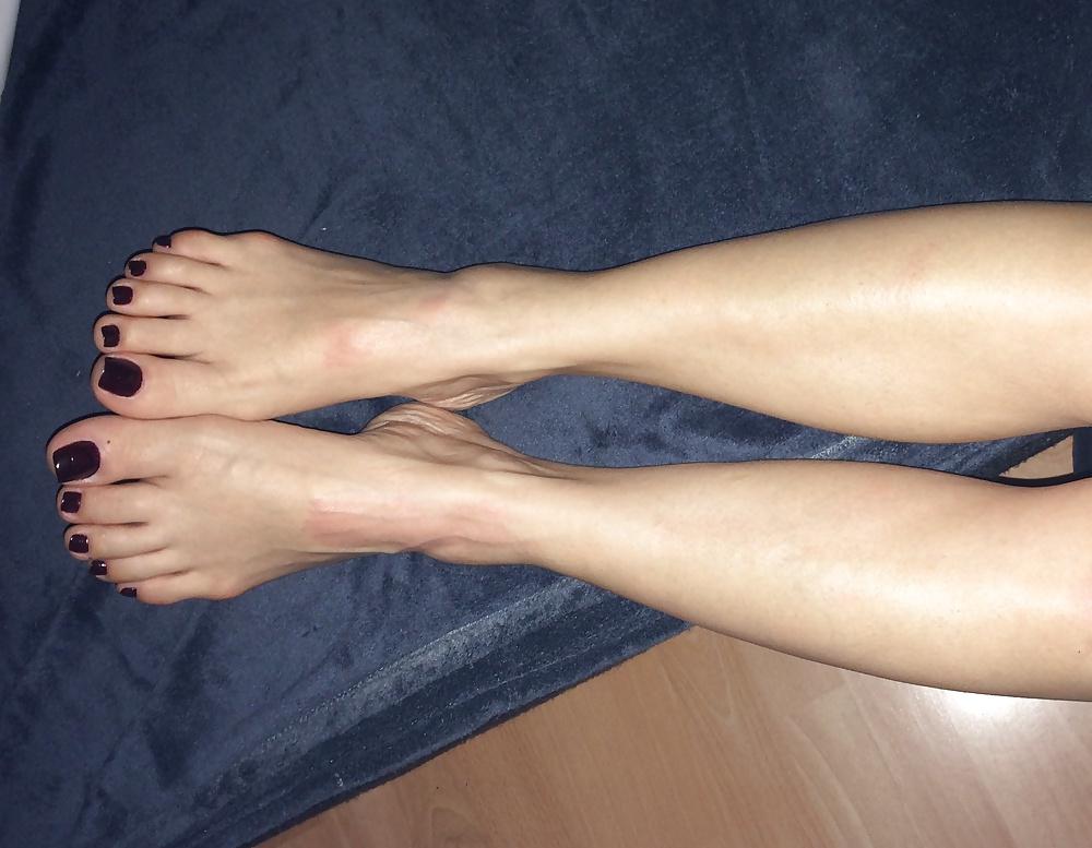 8P My wife's feet and sexy toes.