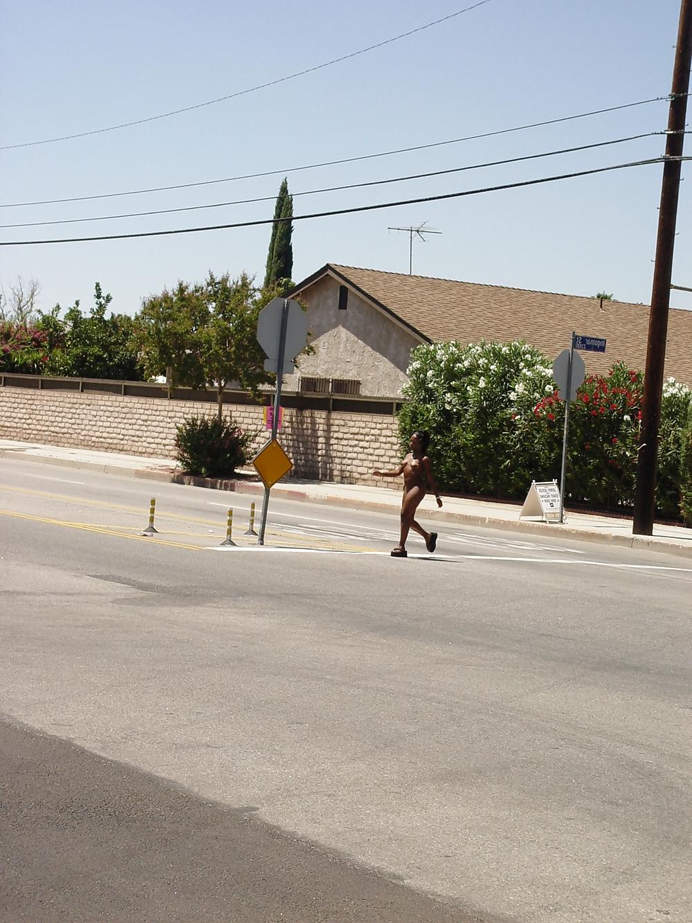 25P Black Woman Nude in Public