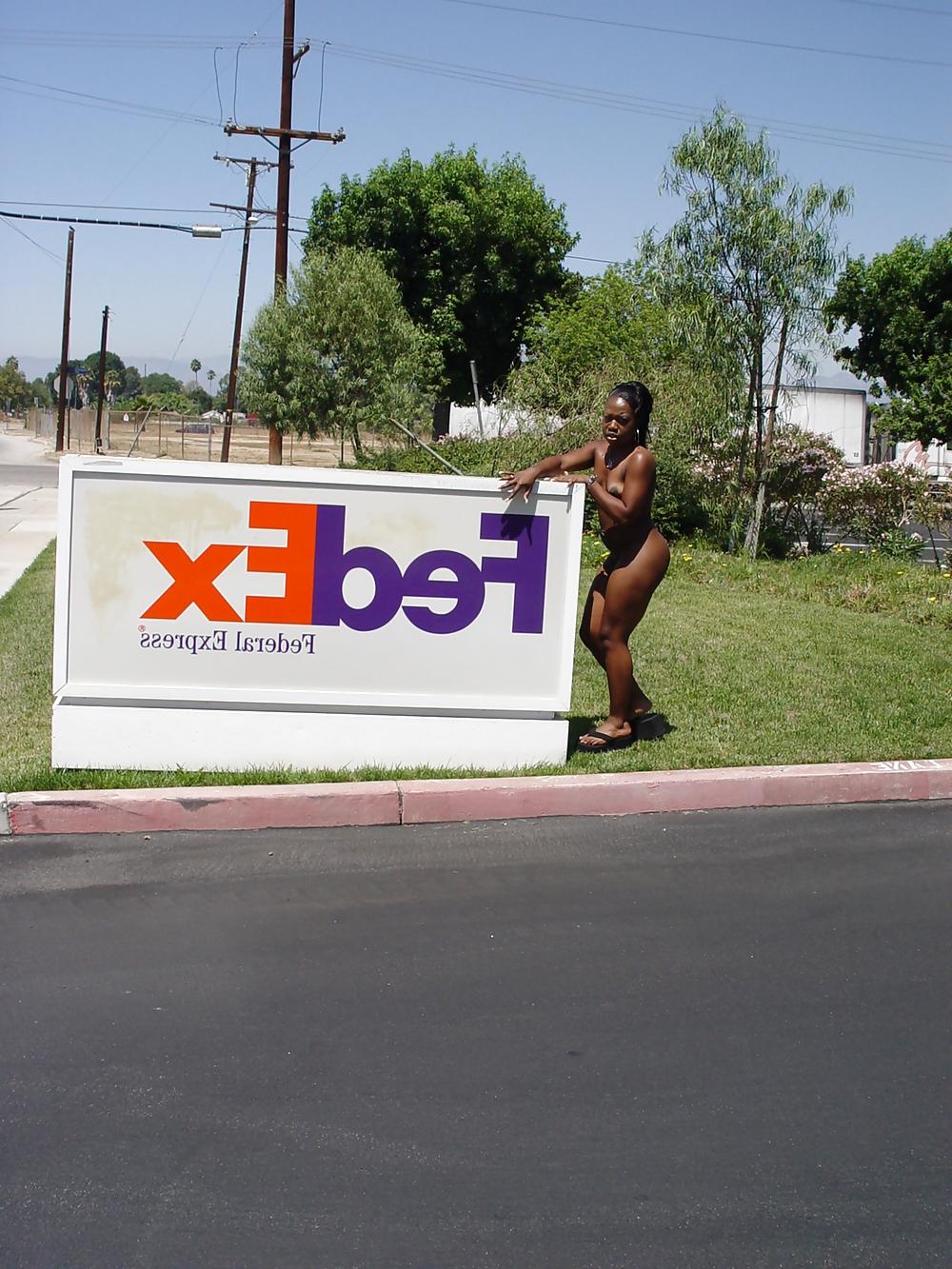 25P Black Woman Nude in Public