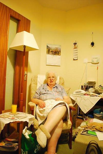 25P Grandma upskirt