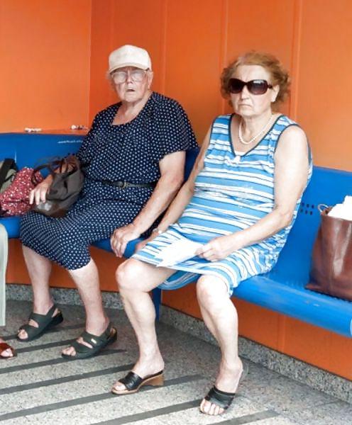25P Grandma upskirt