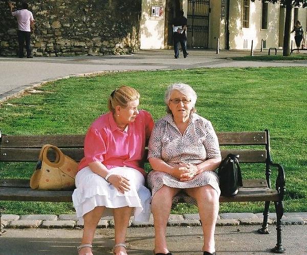 25P Grandma upskirt