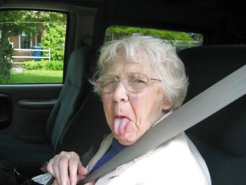 25P Grandma upskirt
