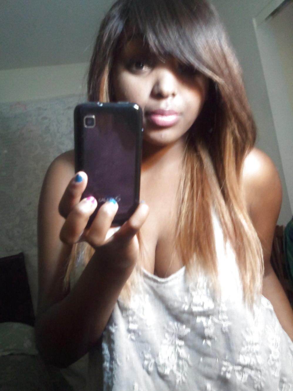25P Would you like a tit wank from my busty black boobs?