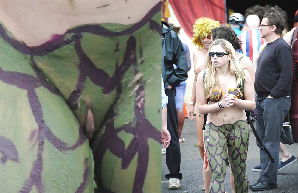 21P Candid naked teens in public
