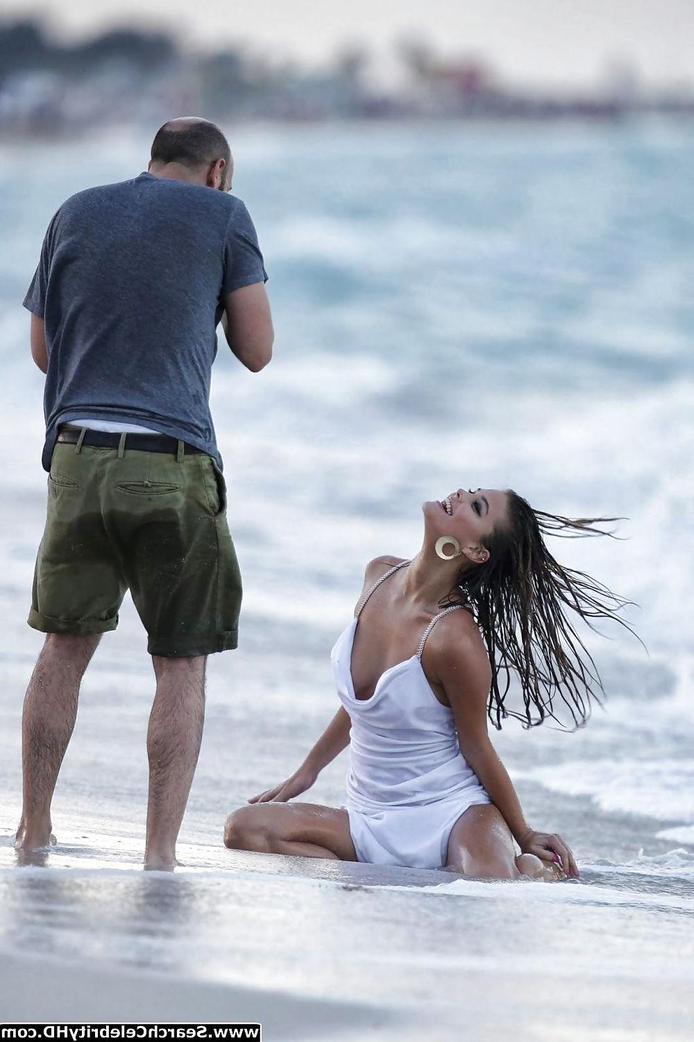 25P Nina Agdal Nipple Slipping Photoshoot In Miami