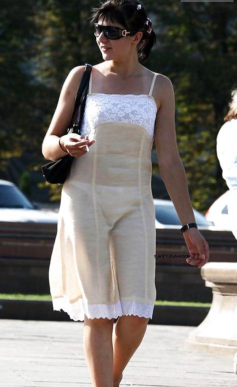 25P Candid Wives In See Thru In Public 2
